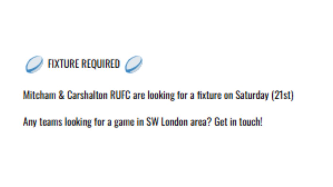 Find Rugby Fixtures